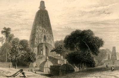 Gran Templo en Bode Gyah, 1835 de William Daniell