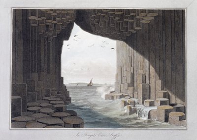 En la cueva de Fingal, Staffa, Escocia, 1829 de William Daniell