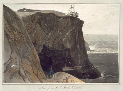 Bajando un bote desde la plataforma en Holyhead, de 