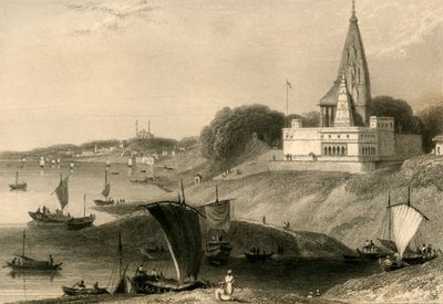 La Pagoda Bernar, Benarés, 1835 de William Daniell