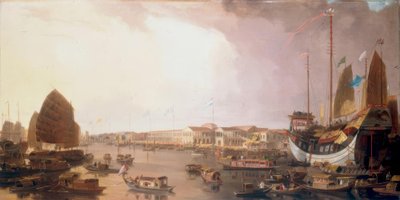 Las fábricas europeas en Cantón, China de William Daniell