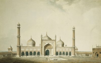 La Jama Masjid, Delhi de William Daniell