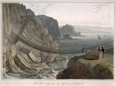 El Puente de Cuerda cerca del Faro, Holyhead, de 