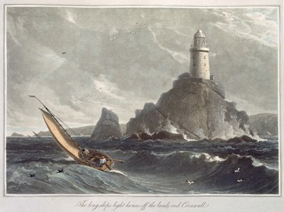 El faro de Longships en Lands End, Cornualles, del Volumen I de 