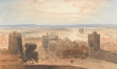 Vista desde la Torre Redonda, Castillo de Windsor de William Daniell