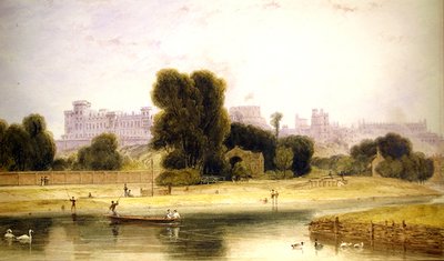 Castillo de Windsor desde Eton, Berkshire de William Daniell