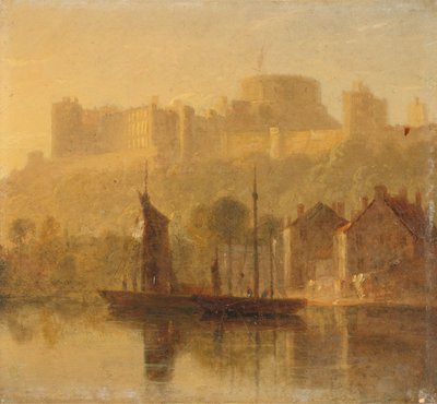 El castillo de Windsor desde el Támesis de William Daniell