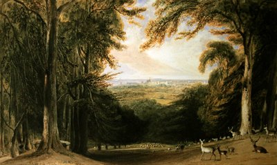 Paisaje boscoso, Windsor de William Daniell