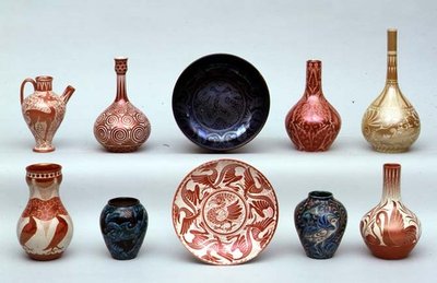 Selección de loza lustre de William de Morgan