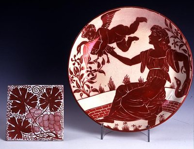 Azulejo y Plato de William de Morgan