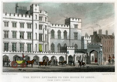 La Entrada del Rey a la Cámara de los Lores, Palacio de Westminster, Londres, 1829 de William Deeble