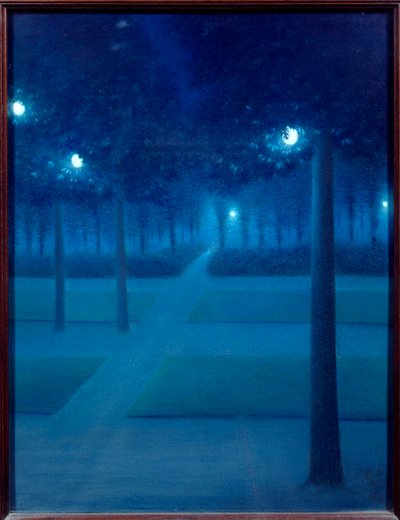 Noche en el Parc Royal de Bruselas de William Degouve de Nuncques