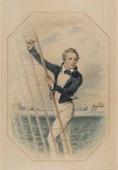 Arthur William Acland Hood a los 16 años, mayo de 1840 de William Derby