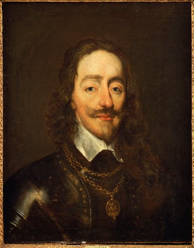 Retrato del Rey Carlos I con Armadura y el Collar de la Orden de la Jarretera de William Dobson