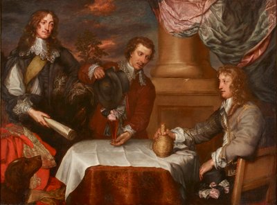 Retrato del príncipe Rupert, el coronel William Legge y el coronel John Russell, 1645-1646 de William Dobson