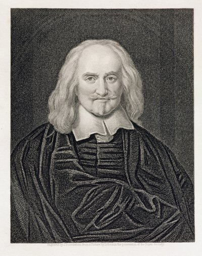 Retrato de Thomas Hobbes (1588-1679) grabado por James Posselwhite (1798-1884) pub. por William Mackenzie de William Dobson