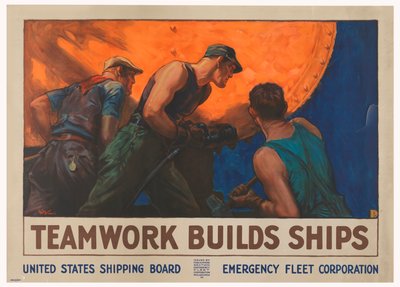 El trabajo en equipo construye barcos de William Dodge Stevens