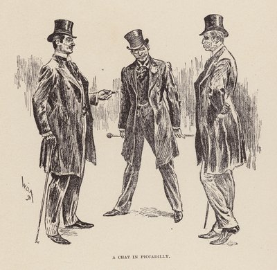 Una charla en Piccadilly (grabado) de William Douglas Almond
