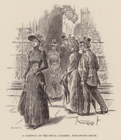 Un portal de la Royal Academy, Burlington House (grabado) de William Douglas Almond