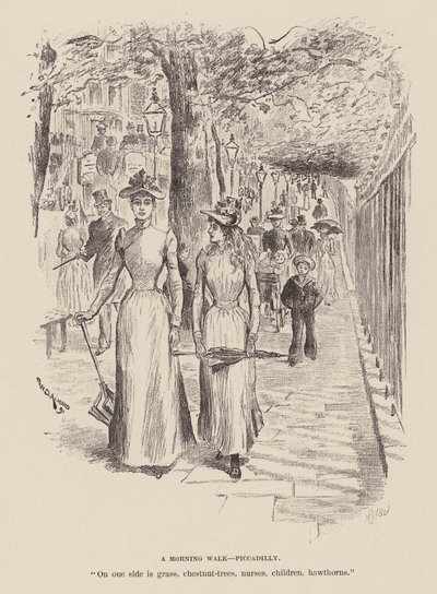 Un paseo matinal, Piccadilly (grabado) de William Douglas Almond