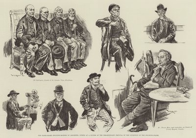 Antiguos Fabricantes de Medias de Leicester, Invitados a una Cena en el Festival del Tricentenario de la Invención del Marco de Medias de William Douglas Almond