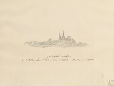 Catedral de Lichfield - Vista Suroeste de William Dugdale