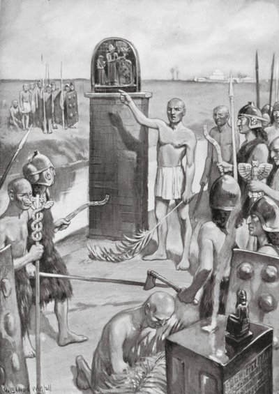 Delimitación de la frontera de Lagash (litografía) de William Edward (after) Wigfull