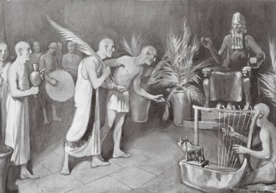 El culto de Ningirsu (litografía) de William Edward (after) Wigfull