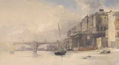 Somerset House y el puente de Waterloo de William Edward Dighton