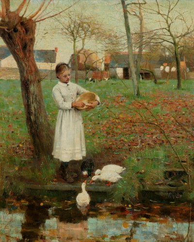 Alimentar a los patos de William Edward Stott