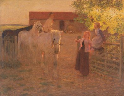 The Old Gate, c.1896 (óleo sobre lienzo) de William Edward Stott