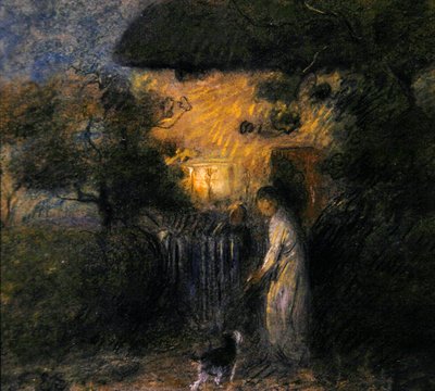 El gato callejero, c.1890 de William Edward Stott