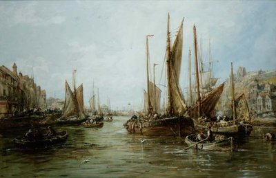Muelle con Barcos de Pesca de William Edward Webb