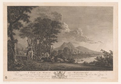 Vista del Maas cerca de Maastricht Una vista sobre el Maese, cerca de Maestricht (título sobre el objeto) Pinturas principales de Inglaterra (título de la serie) Las pinturas más importantes de Inglaterra (título de la serie) de William Elliot