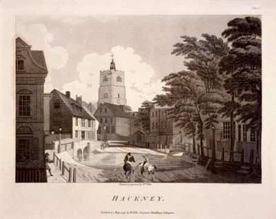 Vista general de Hackney, Londres de William Ellis
