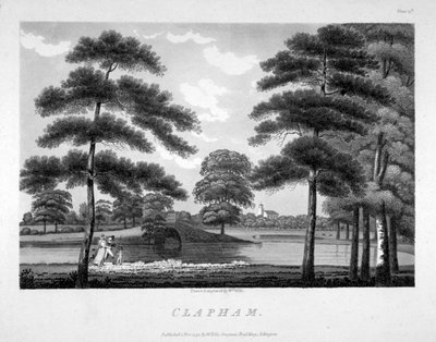 Vista de Clapham, Londres de William Ellis