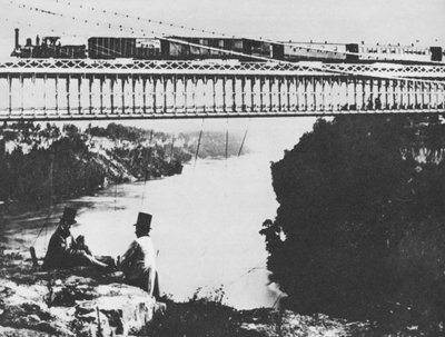 Primer puente ferroviario sobre el Niágara de William England