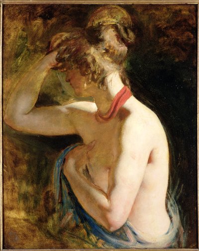 Desnudo de medio cuerpo, brazo derecho levantado a la cabeza de William Etty