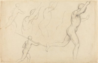 Estudios de hombres corriendo de William Etty