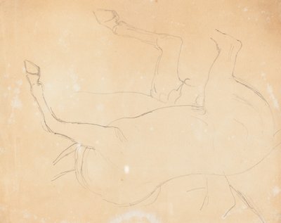 Estudio de un caballo (reverso) de William Etty
