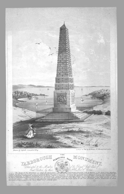 El Monumento Yarborough, Bembridge Down, finales del siglo XIX de William Evans