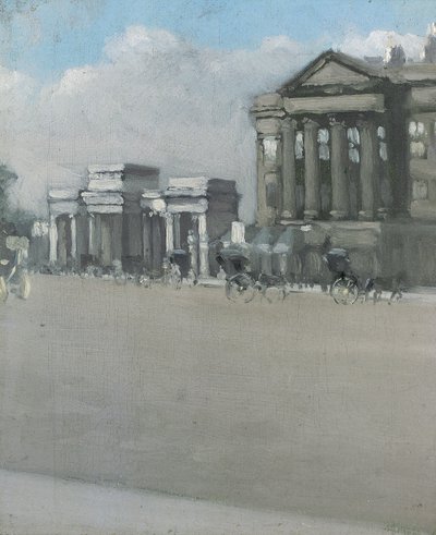 Hyde Park Corner en la niebla de William Evelyn Osbourne
