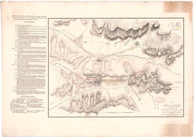 Un plano de la batalla de la Albuera de William Faden