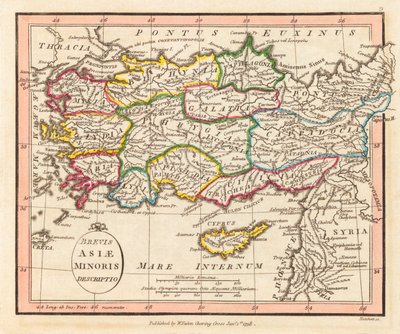 La antigua Asia Menor. Mapa. de William Faden