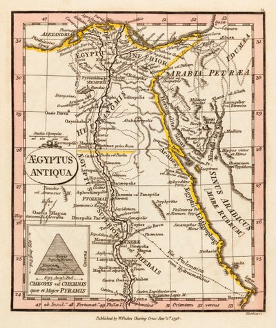 Antiguo Egipto. Mapa. de William Faden