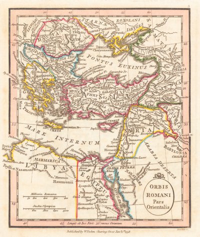 Imperio Romano de Oriente. Mapa. de William Faden