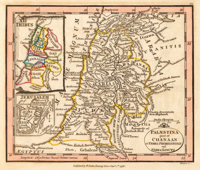 Palestina. Mapa de William Faden