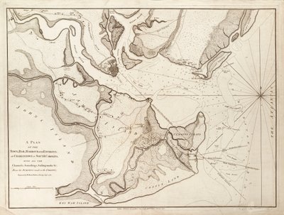 Plano de Charlestown, Carolina del Sur de William Faden