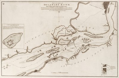 El curso del río Delaware desde Filadelfia hasta Chester, Norteamérica de William Faden