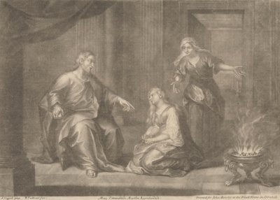 María Elogiada, Marta Reprendida de William Faithorne